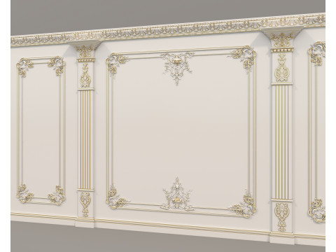 Wall Molding in Classic French style 40 3D Model