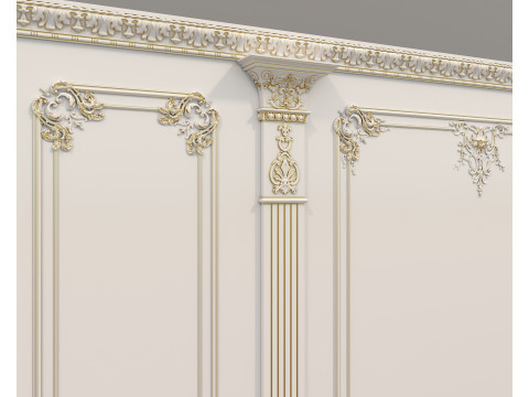Wall Molding in Classic French style 40 3D Model