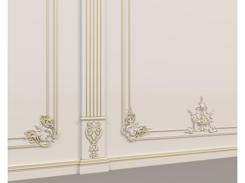 Wall Molding in Classic French style 40 3D Model