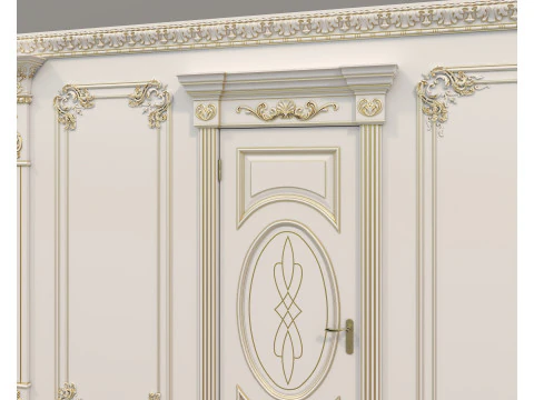Moldura de parede em estilo cl&aacute;ssico franc&ecirc;s 40 Modelo 3D