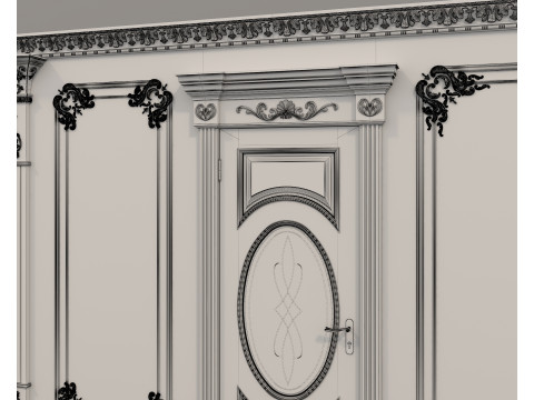 Wall Molding in Classic French style 40 3D Model