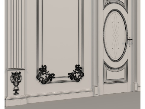 Wall Molding in Classic French style 40 3D Model