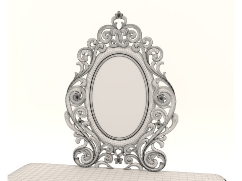 Classic European style Dressing Table 22 Modello 3D
