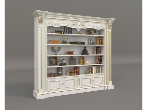 Classic Display Cabinet and Decoration 9 3Dモデル