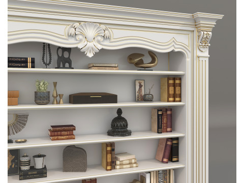 Classic Display Cabinet and Decoration 9 3D Model