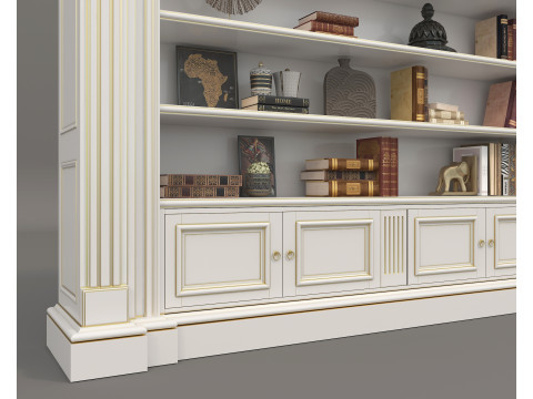 Classic Display Cabinet and Decoration 9 3D Model