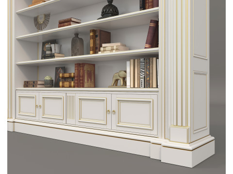 Classic Display Cabinet and Decoration 9 3D Model