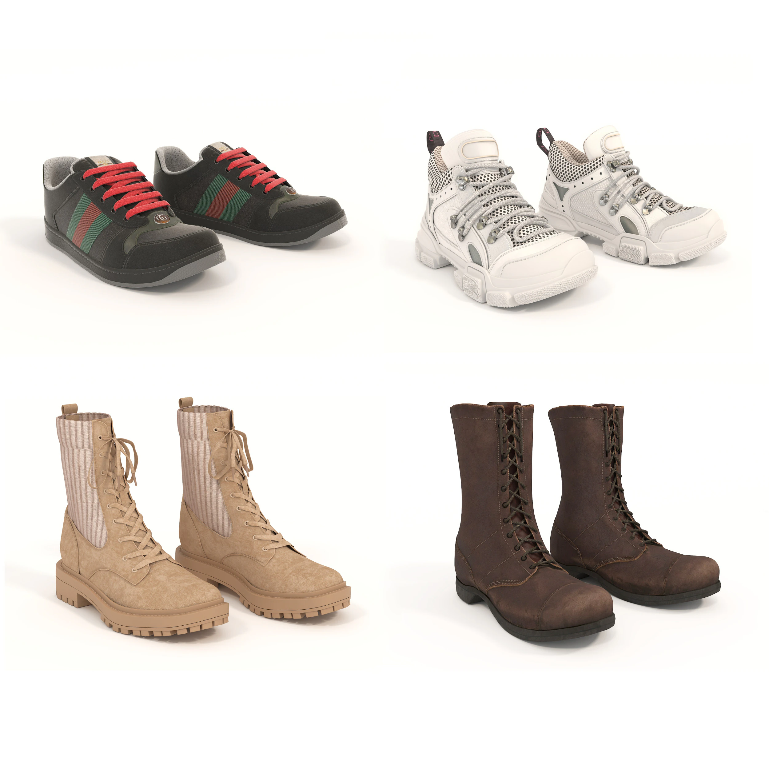 Shoes Collection 24 3D Model .c4d .max .obj .3ds .fbx .stl .blend