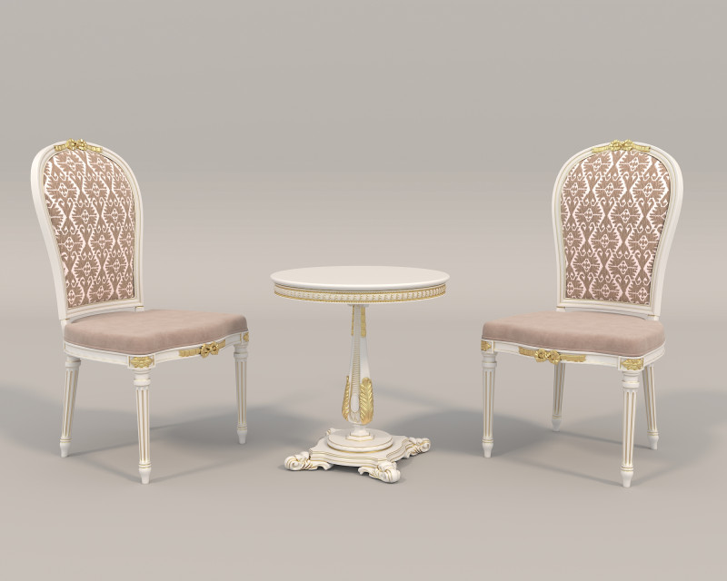 Classic European style Table and Chairs 10 3D-Modell .c4d .max .obj .3ds .fbx .stl .blend 