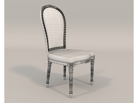 Classic European style Table and Chairs 10 3D-Modell