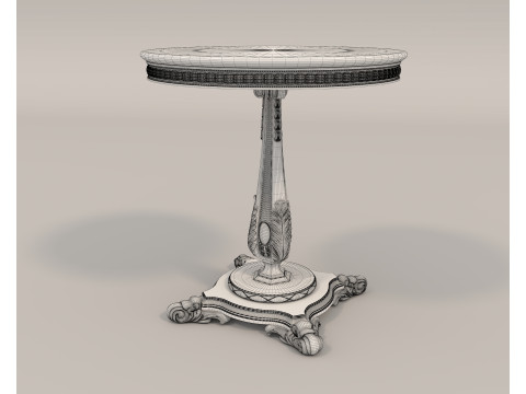 Classic European style Table and Chairs 10 3D-Modell
