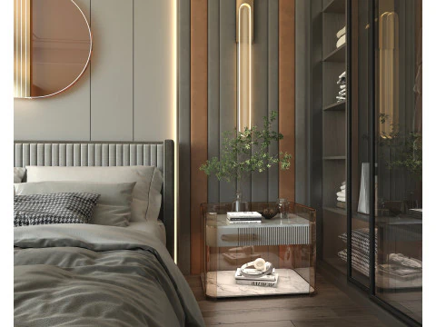 Modern Bedroom Scene 34 3D Model