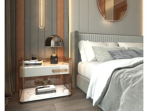 Modern Bedroom Scene 34 Model 3D