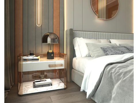 Modern Bedroom Scene 34 3D Model