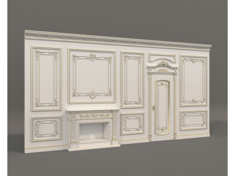 Wall Molding in Classic French style 41 3D Model