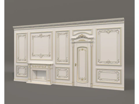 Wall Molding in Classic French style 41 3D Model