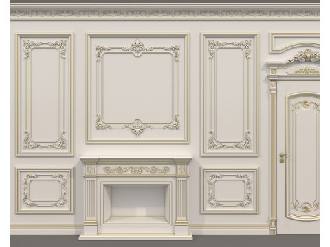 Wall Molding in Classic French style 41 3Dモデル