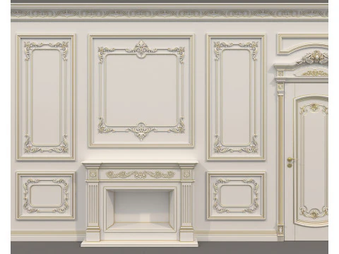Wall Molding in Classic French style 41 3D Model