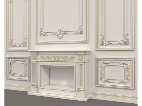 Wall Molding in Classic French style 41 3D Model