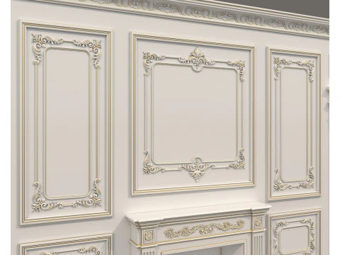 Wall Molding in Classic French style 41 3D Model