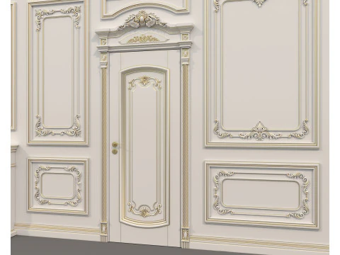Wall Molding in Classic French style 41 3D Model