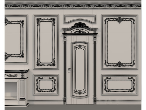 Wall Molding in Classic French style 41 3Dモデル