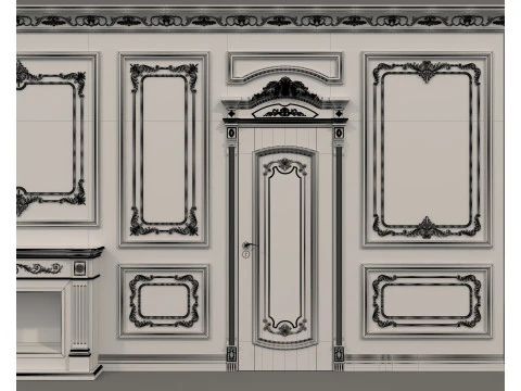 Wall Molding in Classic French style 41 3D Model