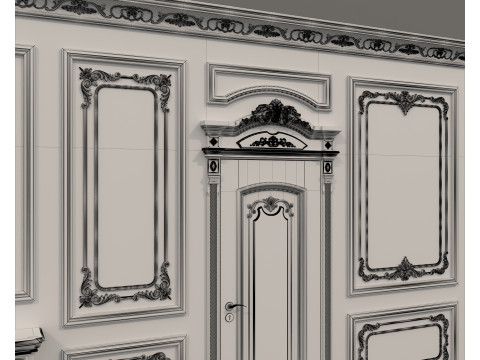 Wall Molding in Classic French style 41 3Dモデル