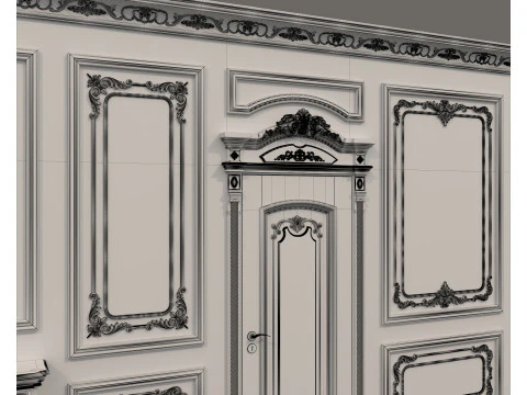Wall Molding in Classic French style 41 3D Model
