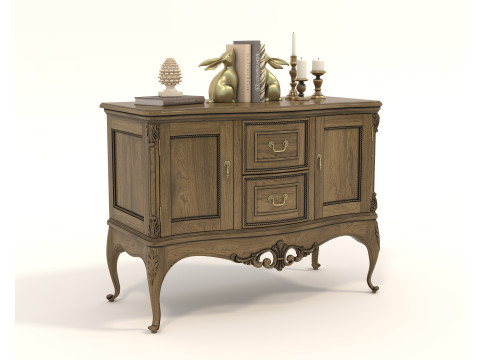 European Classic style Cabinet and Decoration 5 Modelo 3D
