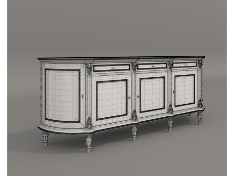 European Classic style Cabinet Collection 2 3D Model