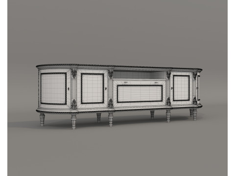 European Classic style Cabinet Collection 2 3D Model