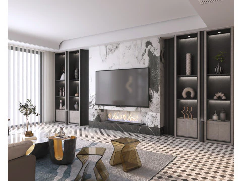 Living Room Scene 11 3D Model