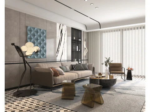 Living Room Scene 11 3D Model