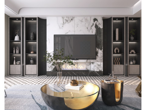 Living Room Scene 11 3D मॉडल
