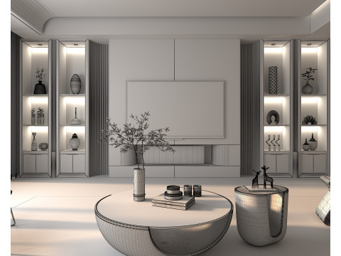 Living Room Scene 11 3D मॉडल