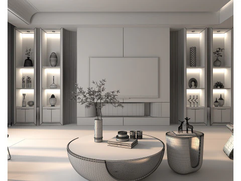 Living Room Scene 11 3D Model