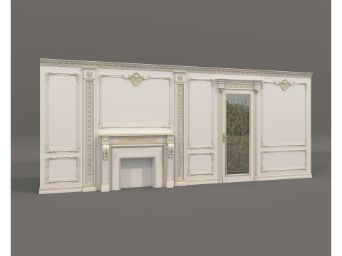 Wall Molding in Classic French style 42 3D 模型