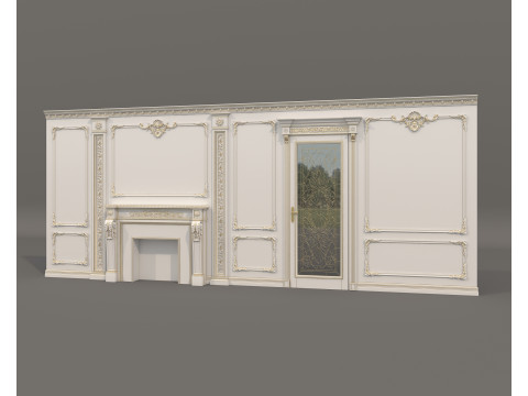 Wall Molding in Classic French style 42 3D Model