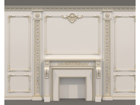Wall Molding in Classic French style 42 3D Model