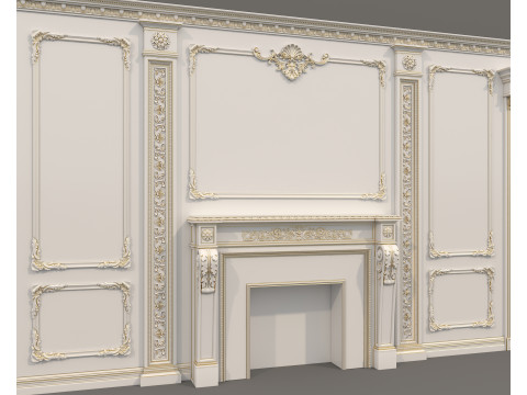 Wall Molding in Classic French style 42 3D Model