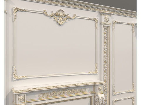 Wall Molding in Classic French style 42 3D Model