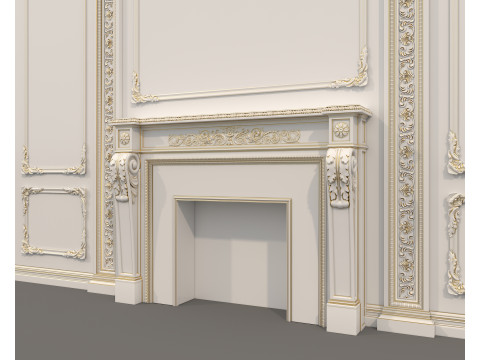 Wall Molding in Classic French style 42 3D Model