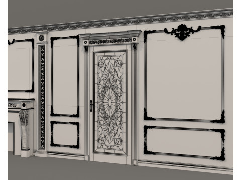 Wall Molding in Classic French style 42 3D Model
