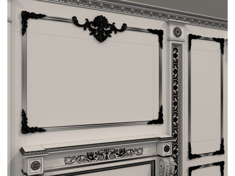 Wall Molding in Classic French style 42 3D Model