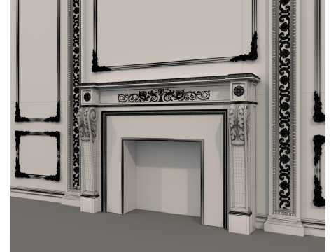 Wall Molding in Classic French style 42 3D Model