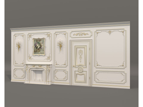Wall Molding in Classic French style 43 Modello 3D