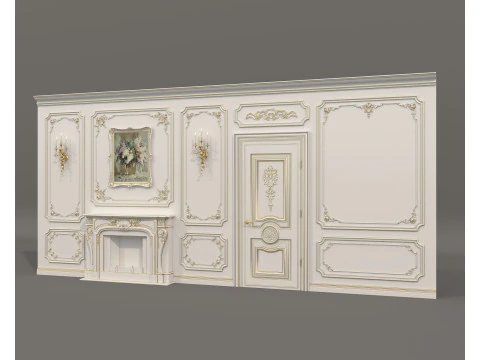 Wall Molding in Classic French style 43 3D Model