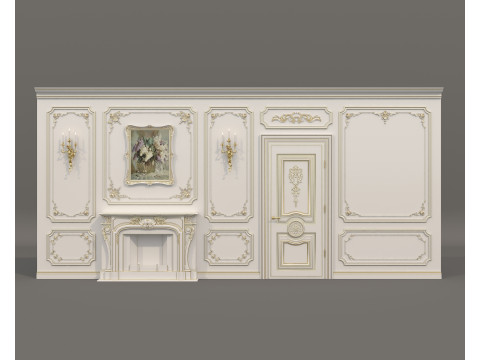 Wall Molding in Classic French style 43 Modello 3D