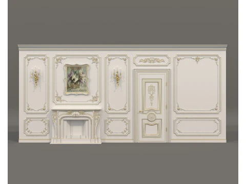 Wall Molding in Classic French style 43 3D Model
